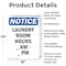Signmission Laundry Room Hours _ Am - _ Pm, 18 in W x Rectangle, Aluminum OS-2PACK-NS-A-1824-V-13978 - alternate 4